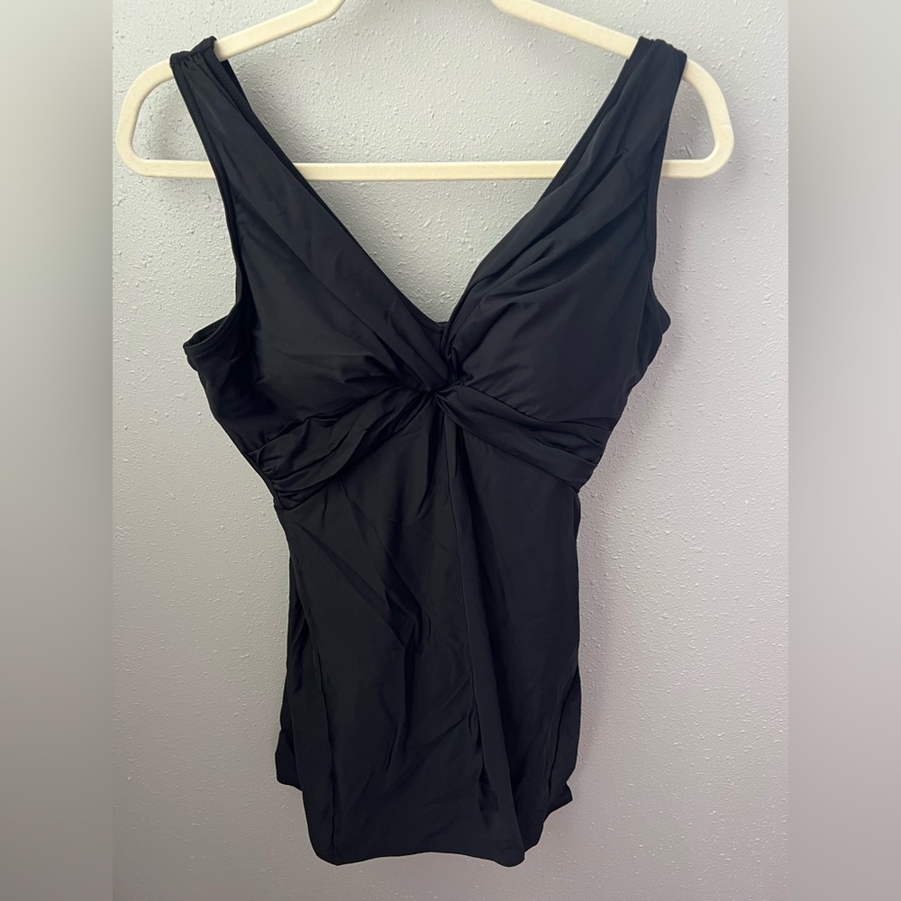 Miraclesuit Plus Size Marais Swim Dress In Black Size 14 New - Picture 3 of 8